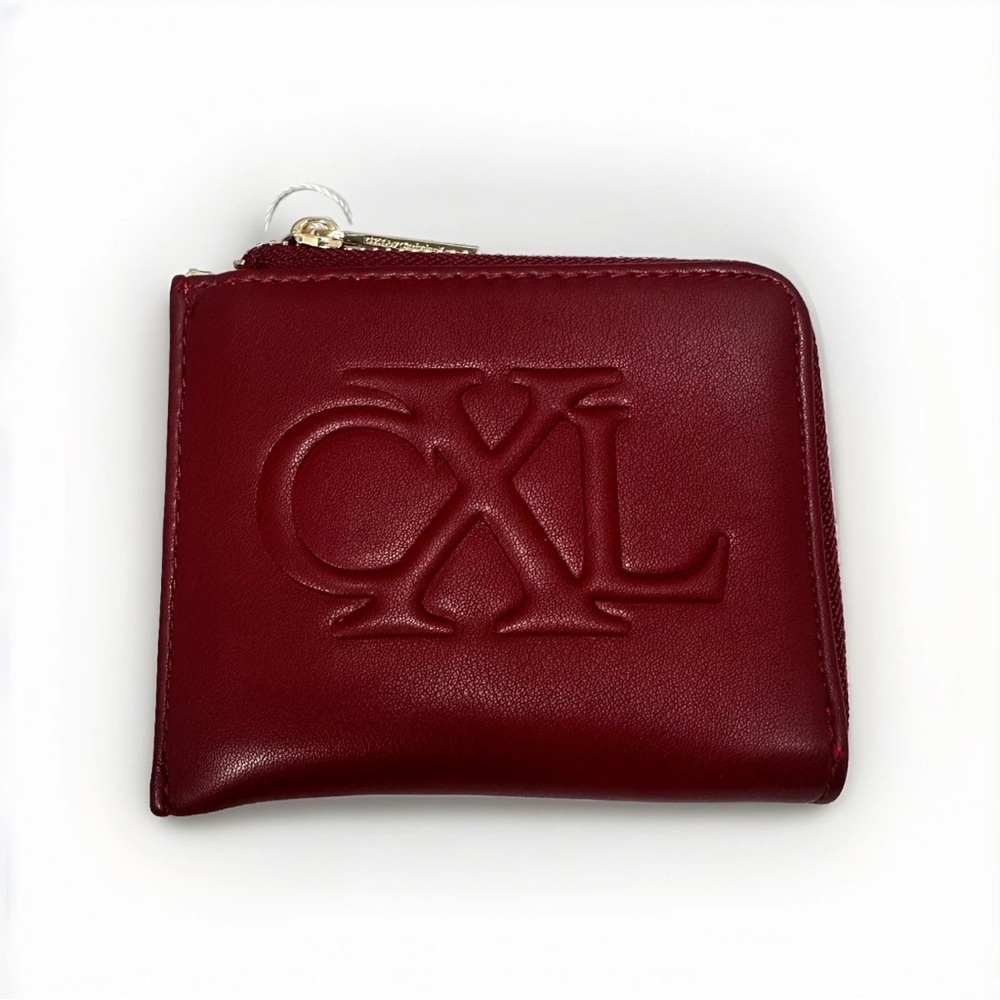 CXL by‎ Christian Lacroix Red Python Smooth Zip Around Wallet New